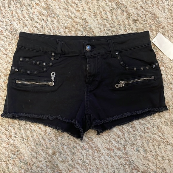 Black rhinestone shorts - Picture 1 of 3